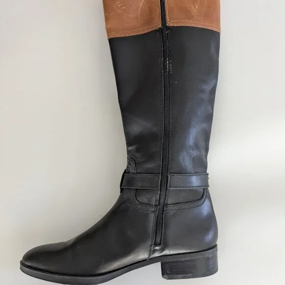 VINCE CAMUTO  Two-tone Riding Boots - Picture 3 of 5